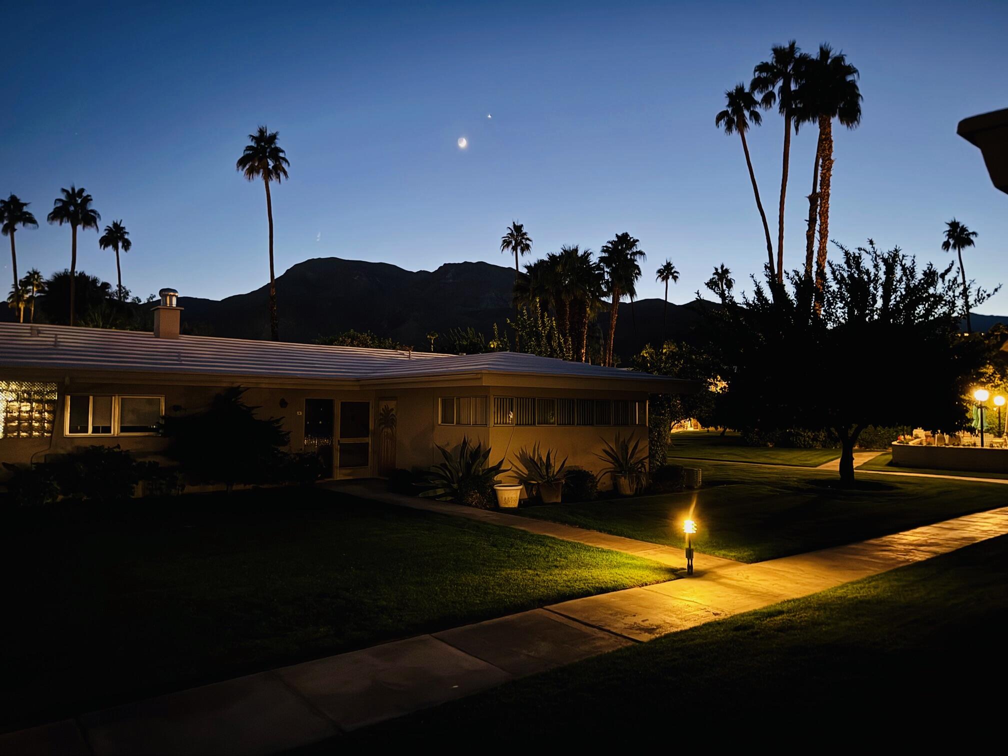 69850 Hwy 111 Rancho Mirage Ca, Unit 13 Rancho Mirage, CA 92270 - Photo 51 of 52 Evening view from front patio