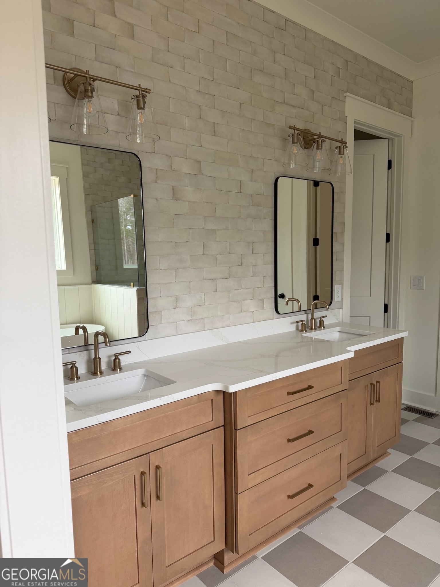 3.32 Ac Harp Road Fayetteville, GA 30215 - Photo 20 of 31 a bathroom with a double vanity sink and mirror