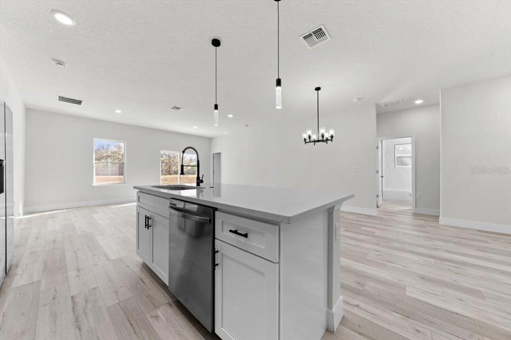 15495 Southwest 49th Avenue Road Ocala, FL 34473 - Photo 18 of 65 a kitchen with stainless steel appliances granite countertop a sink stove and wooden floor
