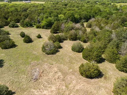 a view of a yard covered in snow