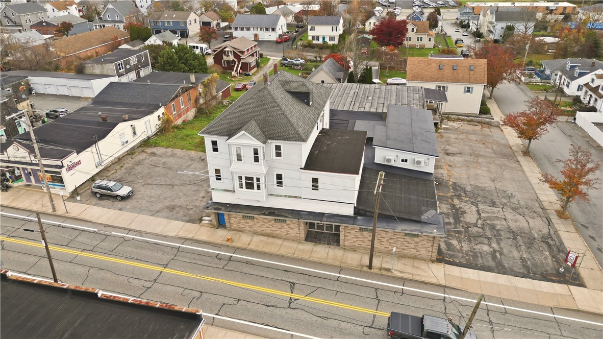 42 Main Road Tiverton, RI 02878 - Photo 1 of 46 Aerial View of Property at corner of Main & Walnut