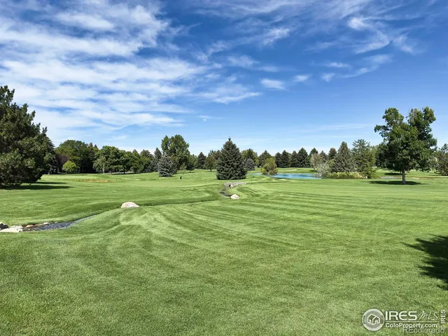 a view of a green field with clear sky