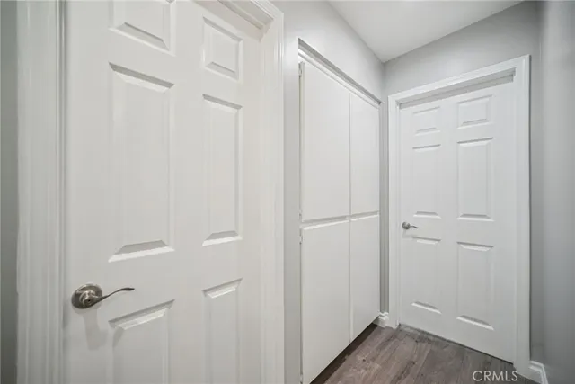 a view of a closet area