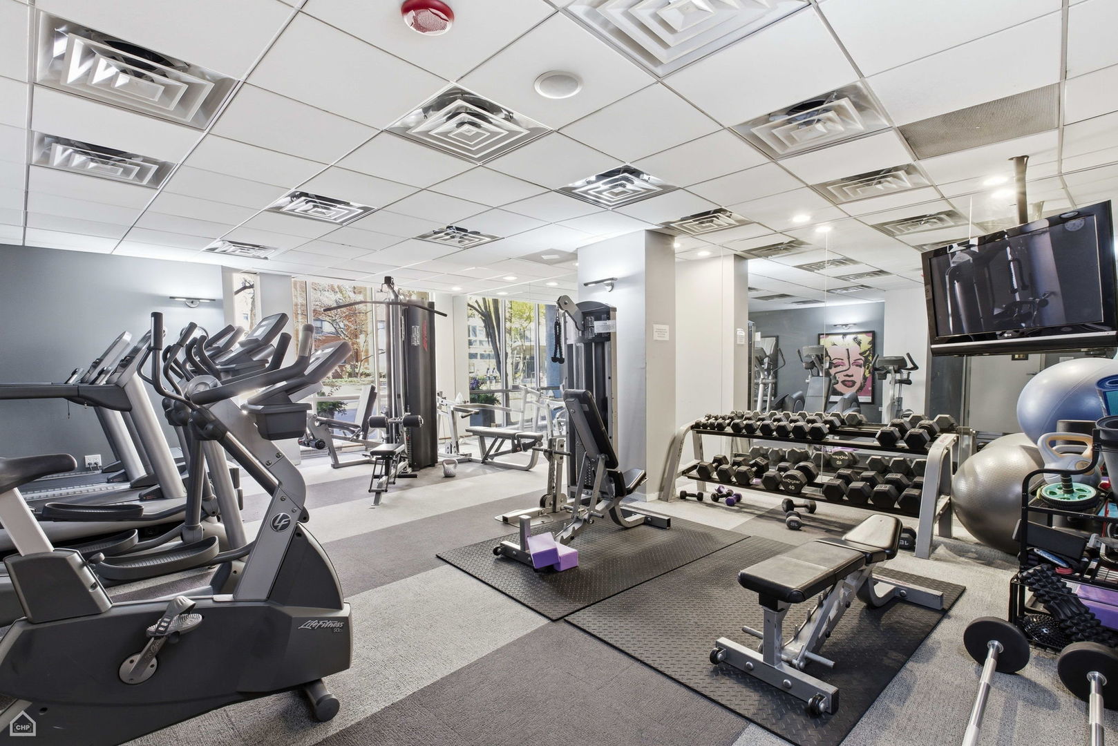 2930 North Sheridan Road, Unit 302 Chicago, IL 60657 - Photo 10 of 14 a room with gym equipment