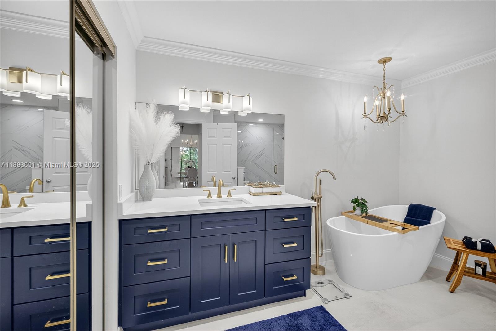 21695 Arriba Real Boca Raton, FL 33433 - Photo 23 of 61 a bathroom with a granite countertop sink a toilet a mirror and shower