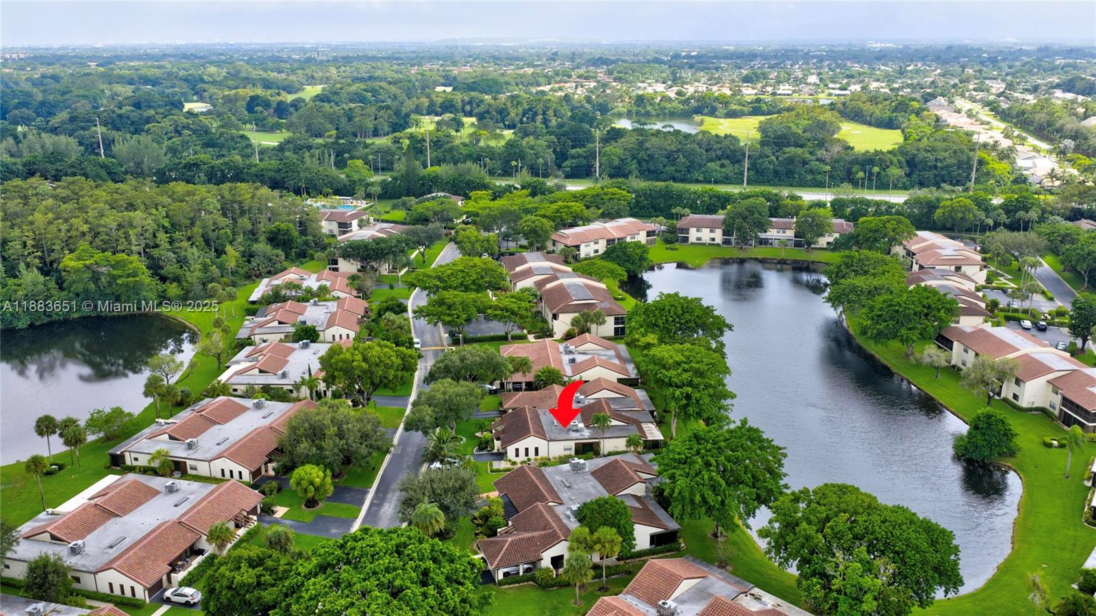 21695 Arriba Real Boca Raton, FL 33433 - Photo 54 of 61 an aerial view of residential houses with outdoor space and lake view