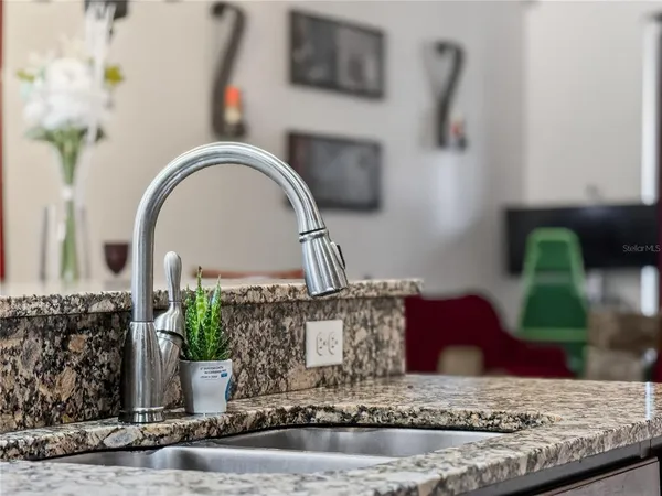 a view of a living room with furniture
