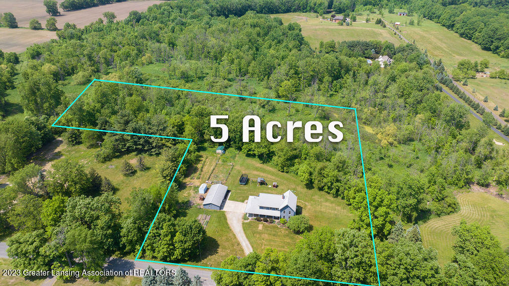 3301 Rowley Road Williamston, MI 48895 - Photo 4 of 81 Aerial-2Boundries