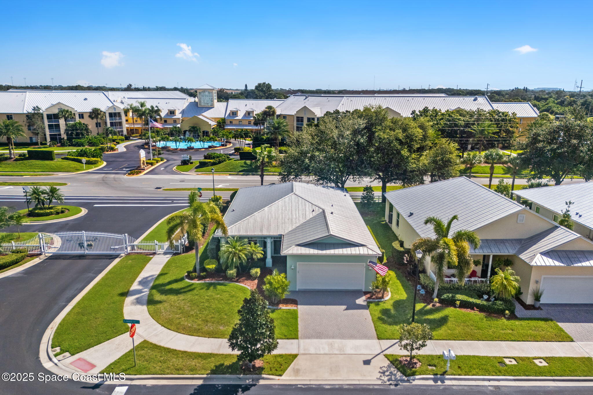 4310 Alamanda Key Drive Melbourne, FL 32901 - Photo 36 of 43 an aerial view of a house with swimming pool and outdoor space
