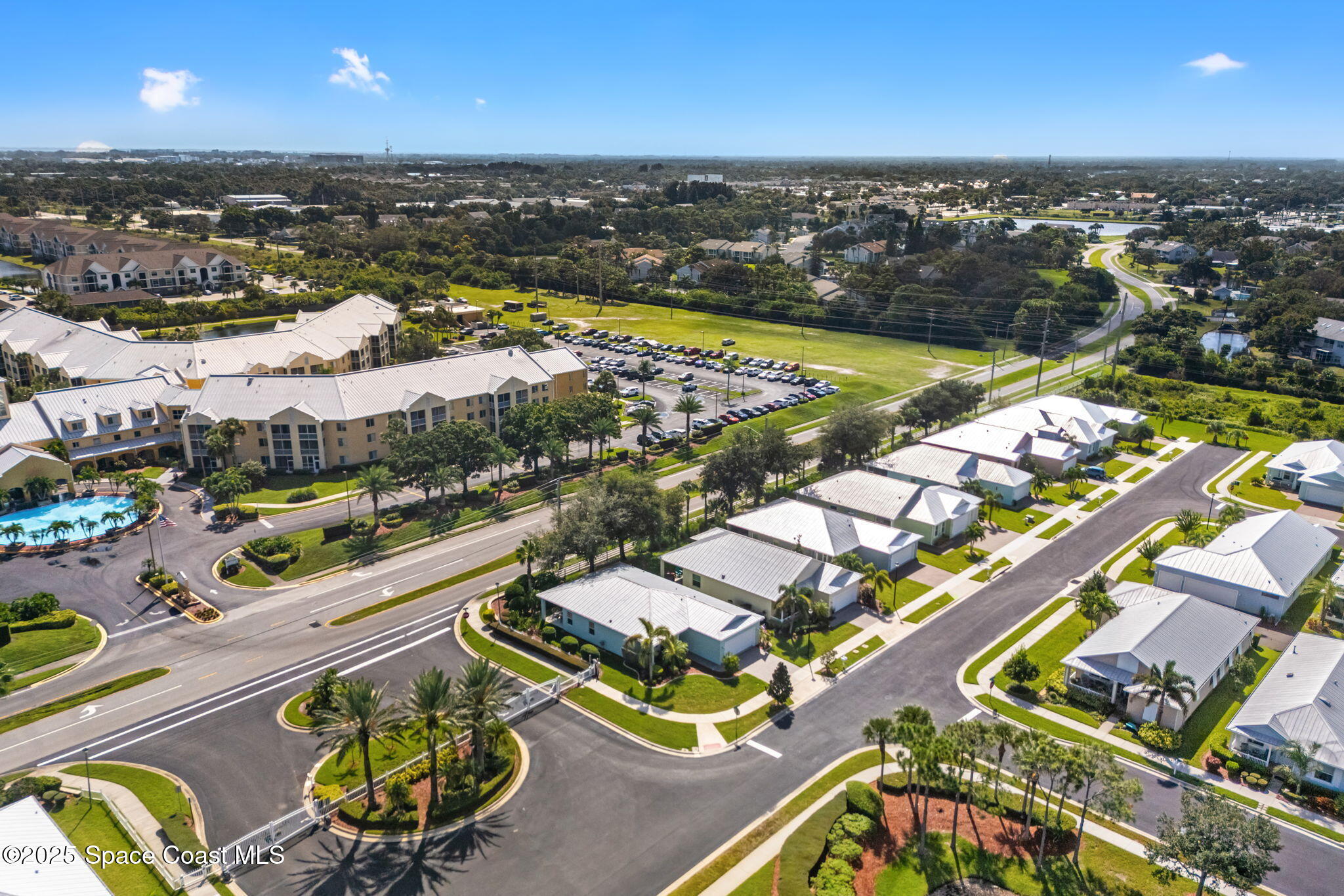 4310 Alamanda Key Drive Melbourne, FL 32901 - Photo 40 of 43 an aerial view of residential houses with outdoor space