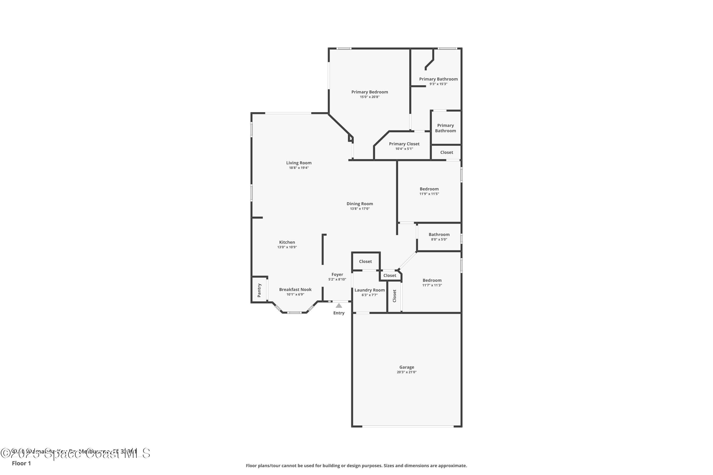 4310 Alamanda Key Drive Melbourne, FL 32901 - Photo 43 of 43 a picture of floor plan