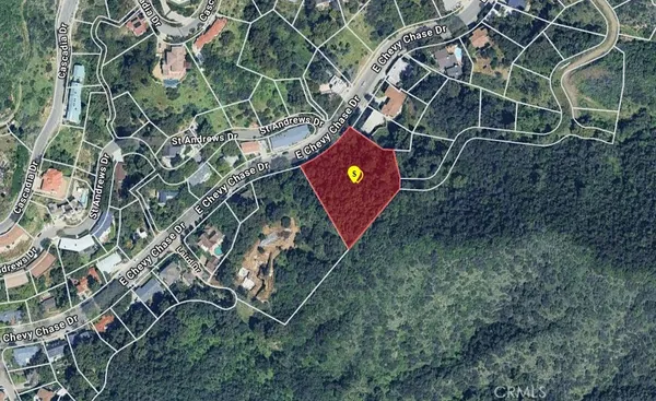 an aerial view of a backyard
