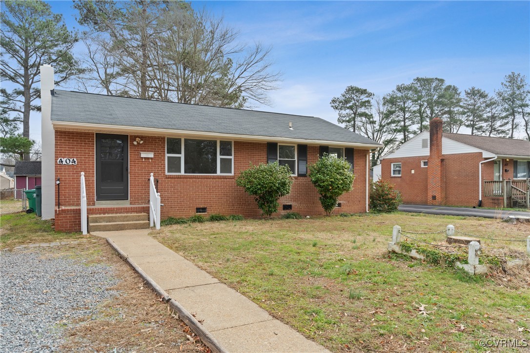 404 Beulah Road Sandston, VA 23150 - Photo 1 of 19 View of front of house featuring a front lawn