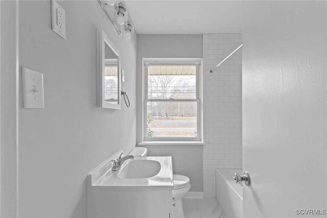404 Beulah Road Sandston, VA 23150 - Photo 5 of 19 Full bathroom with vanity, bathtub / shower combin