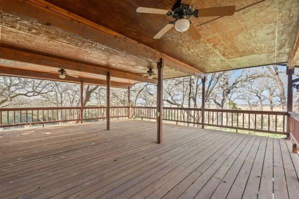 wooden floor with a balcony