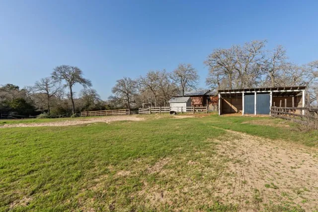 a house view with a garden space