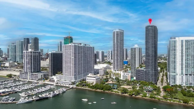 a view of city and ocean