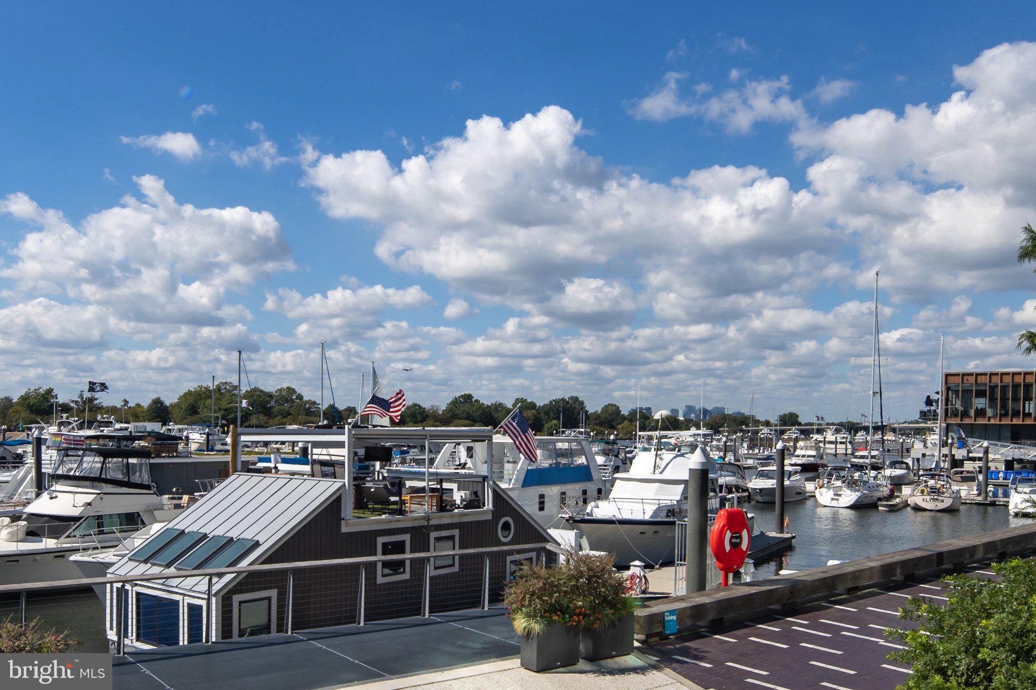 525 Southwest Water Street Southwest, Unit 404 Washington, DC 20024 - Photo 44 of 82 Charming marina under a blue sky.