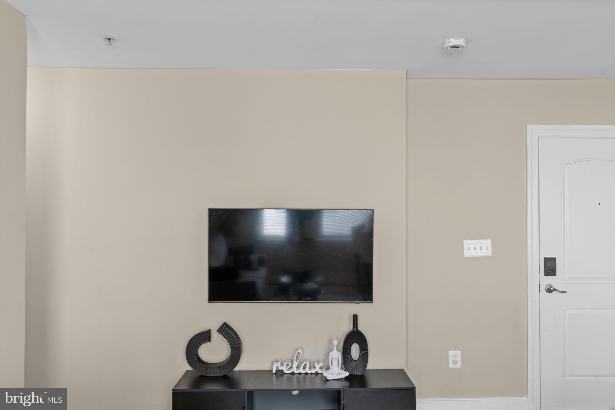 417 18th Street Northeast, Unit 104 Washington, DC 20002 - Photo 10 of 40 a living room with a flat screen tv and a wall painting