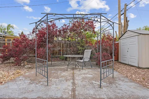 a view of yard with outdoor seating