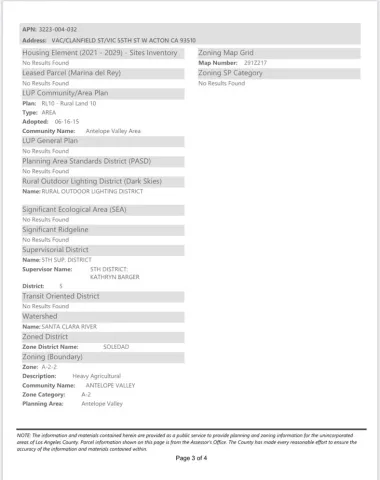 $229,000 | 0 Clanfield Vic 55th, Acton, CA 93510