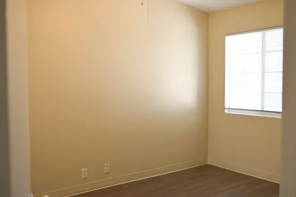 an empty room with a window