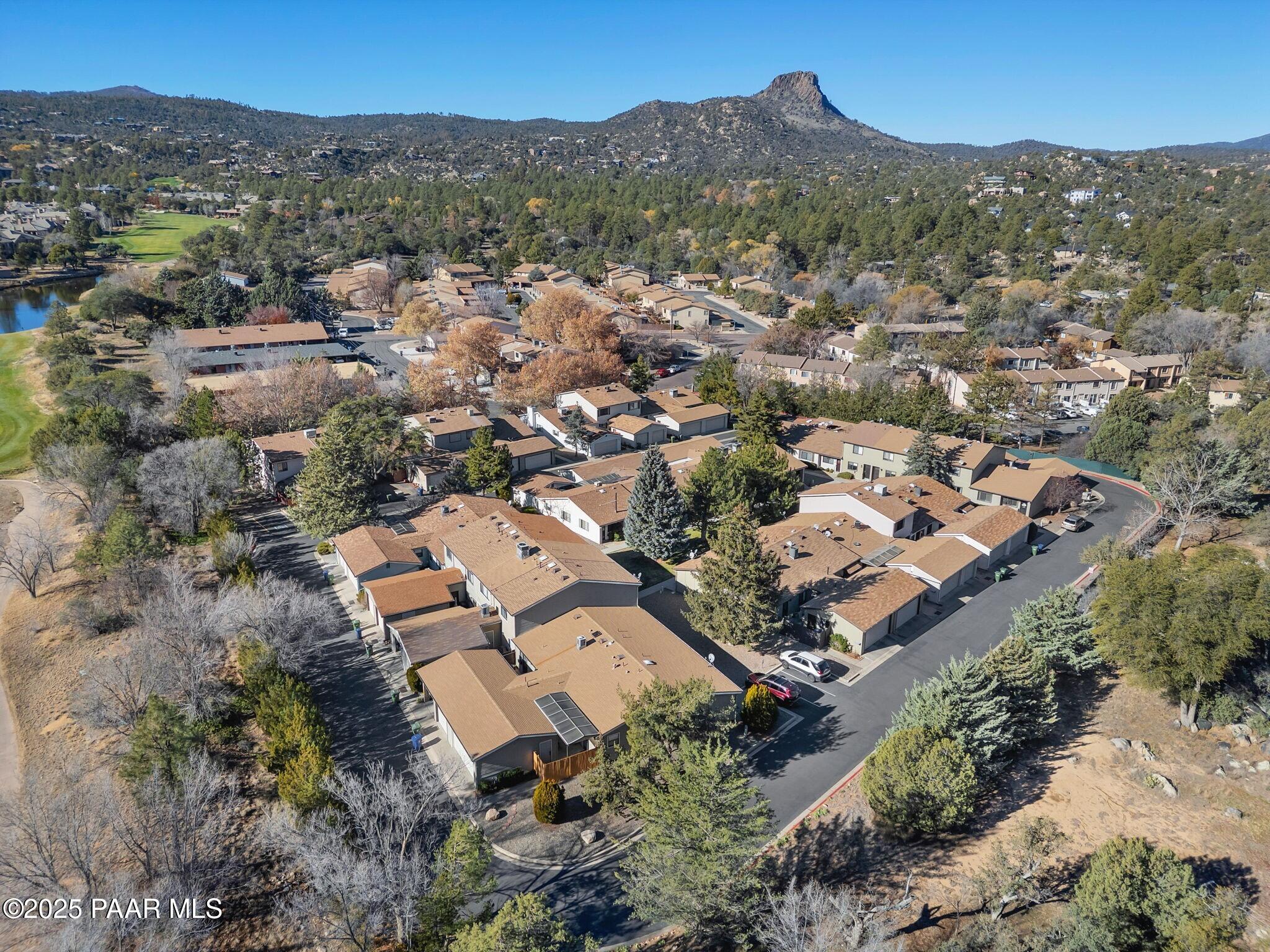 352 Rim Rock Circle, Unit 2 Prescott, AZ 86303 - Photo 23 of 25 an aerial view of residential house with parking and trees