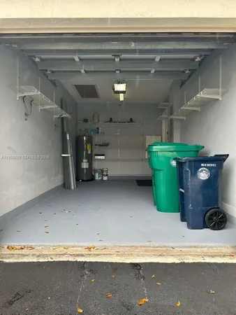 a view of a garage