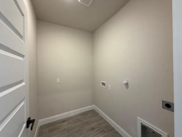 a view of small space with empty racks