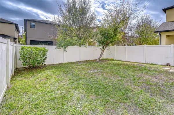 a view of a back yard of the house