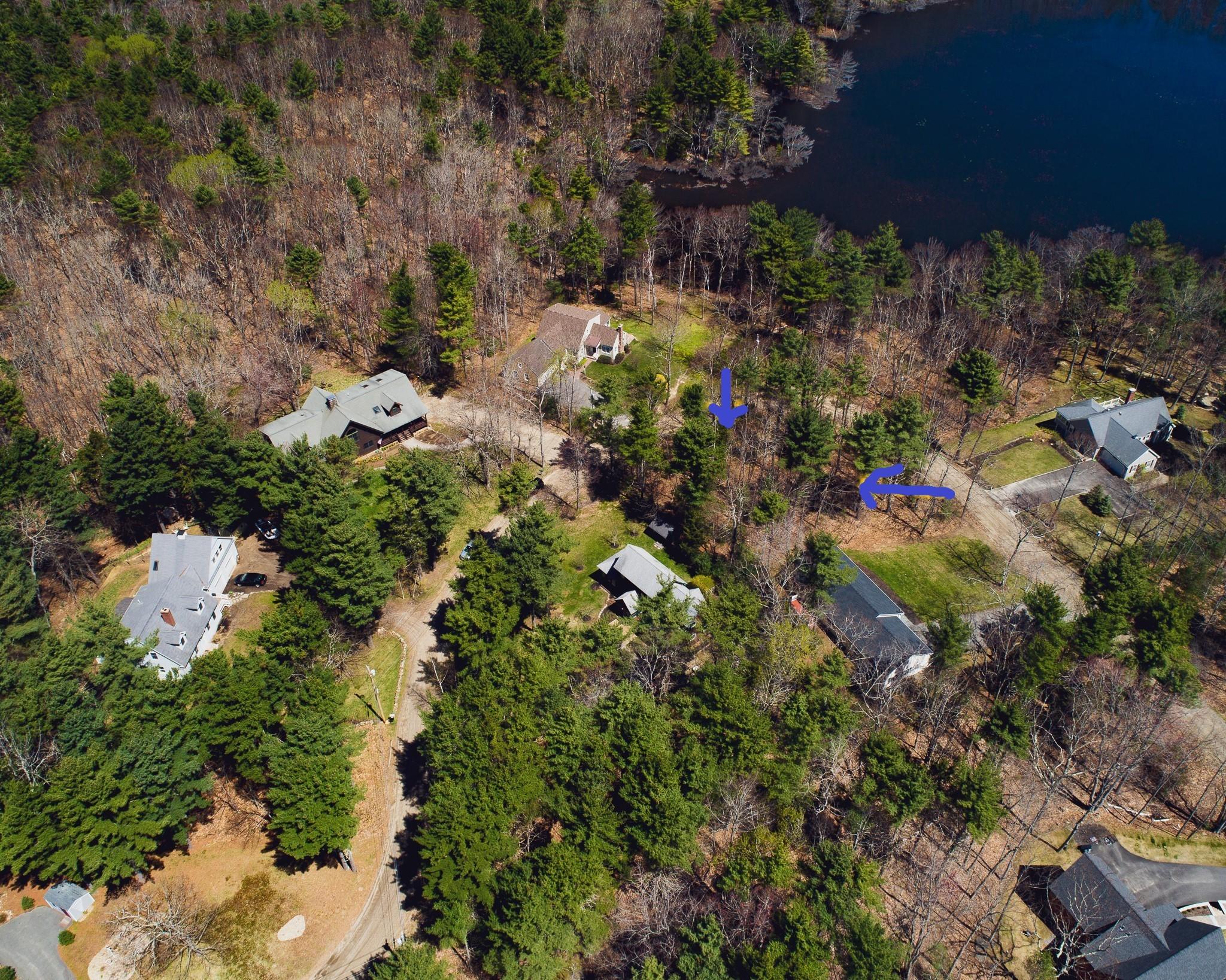 41 Pine Mountain Road York, ME 03902 - Photo 2 of 13 Aerial with pond from Pine Mountain west
