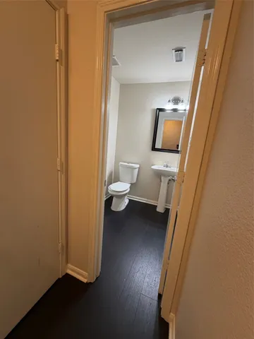 a view of a bathroom from a bathroom