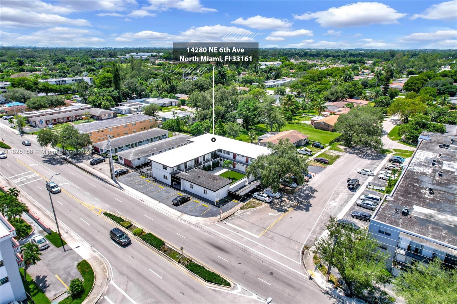 14280 Northeast 6th Avenue North Miami, FL 33161 - Photo 20 of 51 an aerial view of a house with a garden