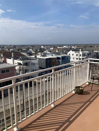 a view of city from a balcony