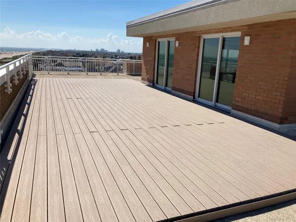 a view of balcony with deck