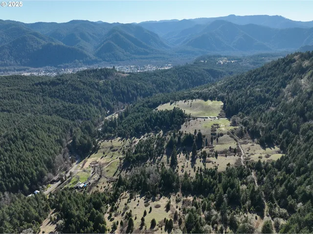 a view of city and mountain