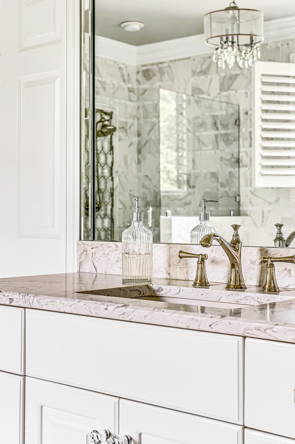 1101 Sunset Road Brentwood, TN 37027 - Photo 23 of 40 a bathroom with a granite countertop sink and a mirror