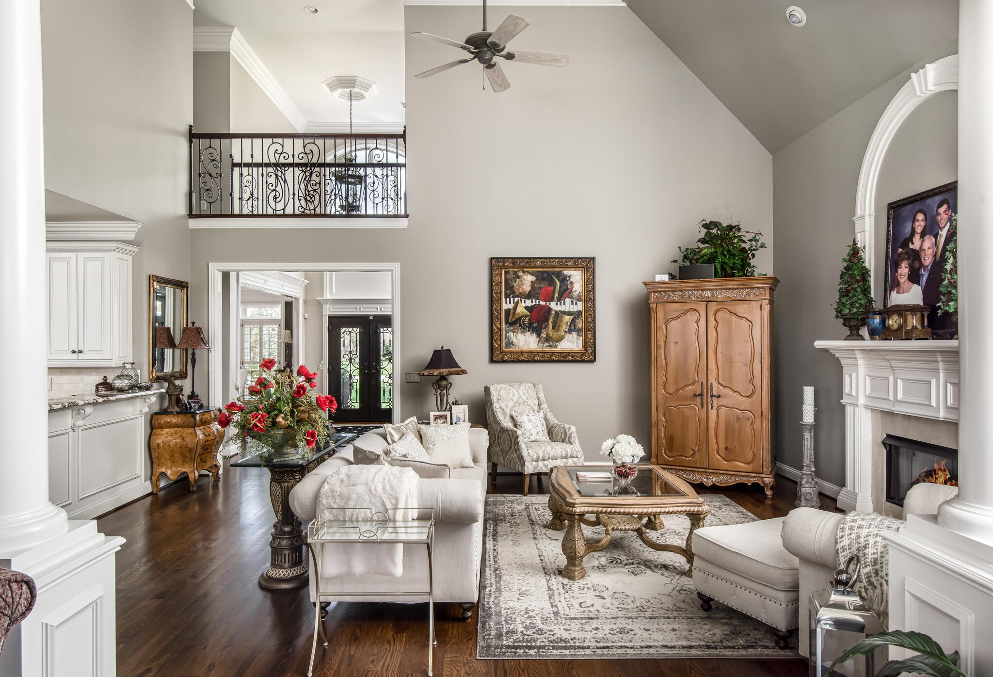 1101 Sunset Road Brentwood, TN 37027 - Photo 9 of 40 a living room with furniture or couch and a fireplace