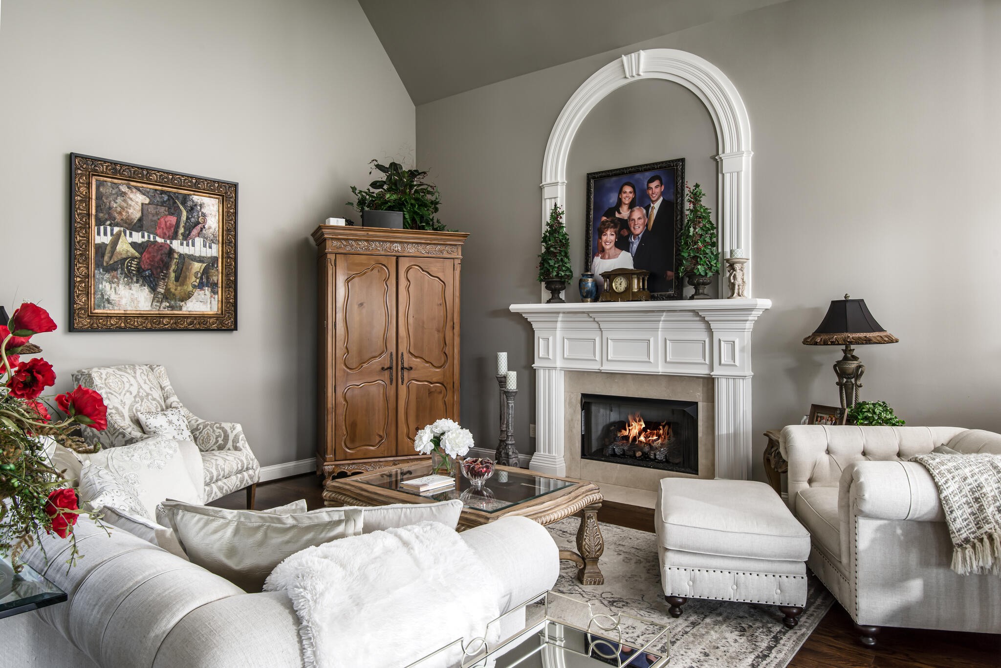 1101 Sunset Road Brentwood, TN 37027 - Photo 10 of 40 a living room with furniture and a fireplace