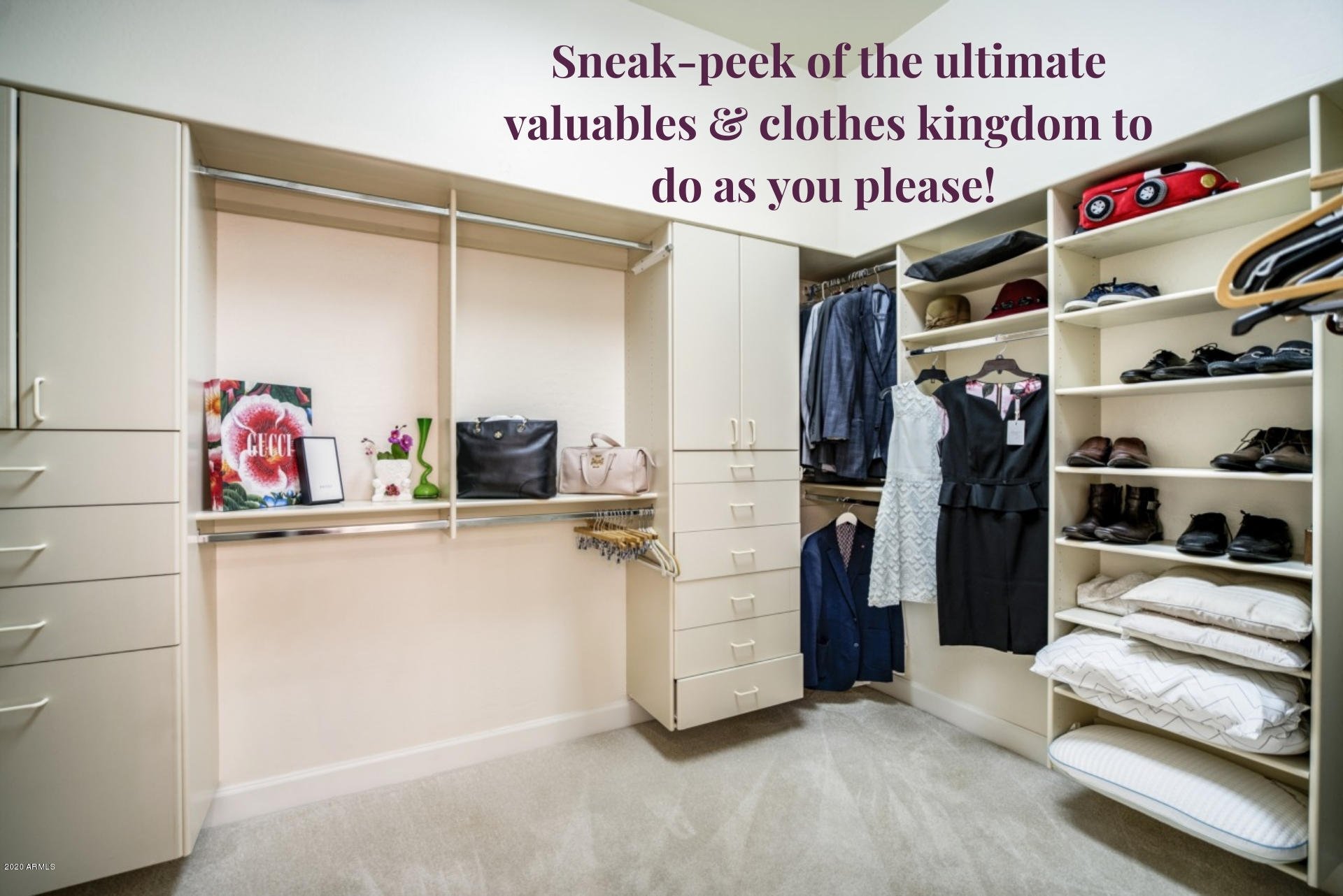 10883 East La Junta Road Scottsdale, AZ 85255 - Photo 29 of 54 Master Closet Text