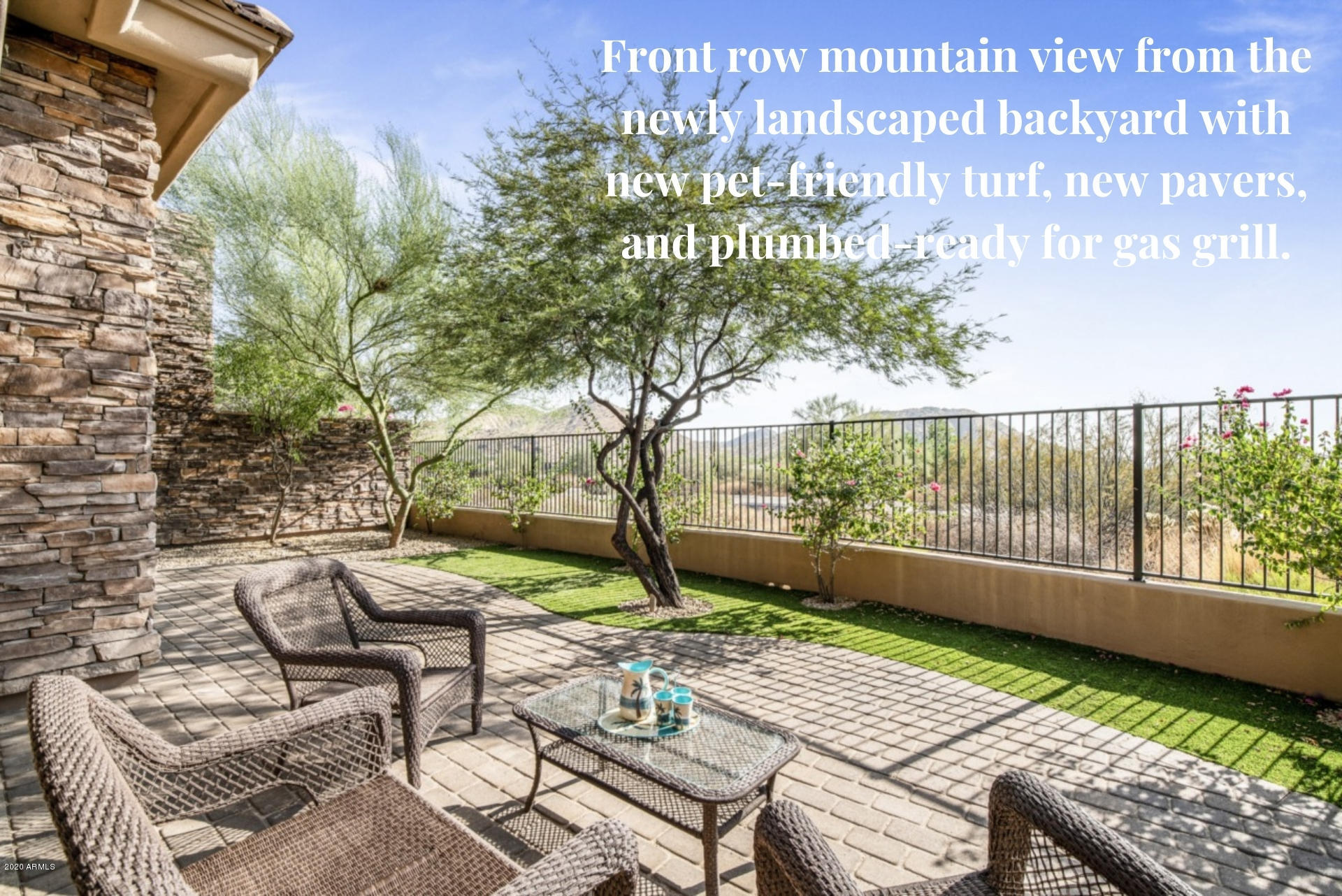 10883 East La Junta Road Scottsdale, AZ 85255 - Photo 35 of 54 Patio Backyard View Text