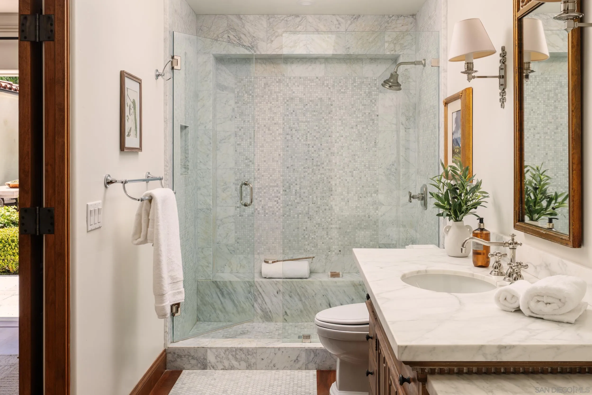 5406 Calzada Del Bosque Rancho Santa Fe, CA 92067 - Photo 15 of 30 a bathroom with a sink toilet and shower