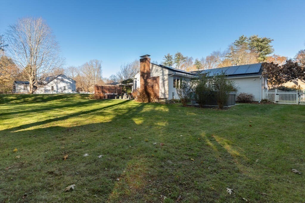 15 Forrest Road Topsfield, MA 01983 - Photo 26 of 26 a view of a big room with a big yard and a large tree