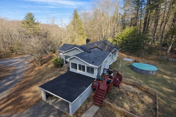 a aerial view of a house