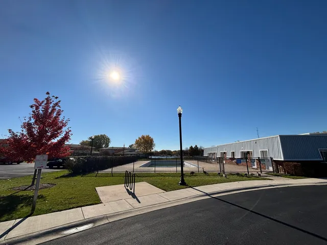 a view of a street with a view of a street