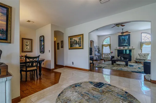 a bedroom with a bed and a walk in closet
