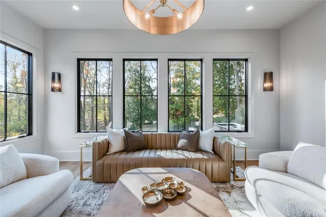 a open kitchen with stainless steel appliances granite countertop a stove and cabinets