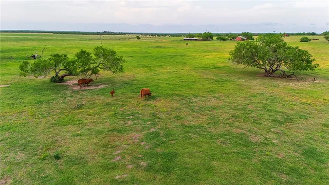 a view of a lake with a yard