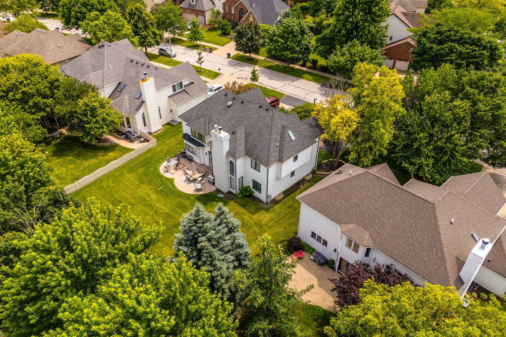 2627 Rutland Road Naperville, IL 60564 - Photo 32 of 38 an aerial view of a house with a garden