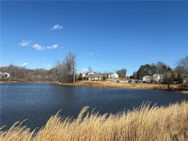 a view of lake and mountain